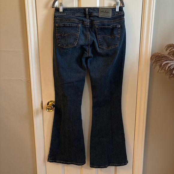 Silver Jeans Dark Blue Flare Women's Jeans - Picture 3 of 5